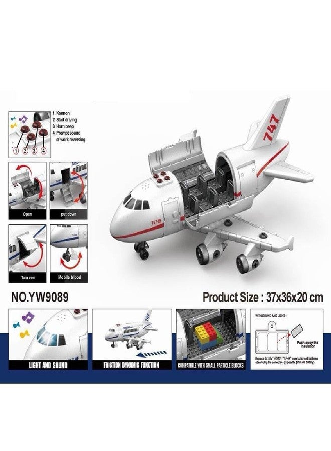 RahiGlow Large Passenger Airplane Turning Tools Lights Sounds - Image 4